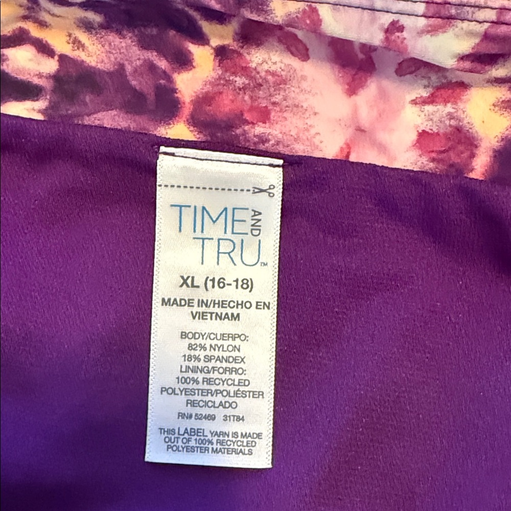 Time and Tru Purple and Pink Swimwear - Picture 6 of 6